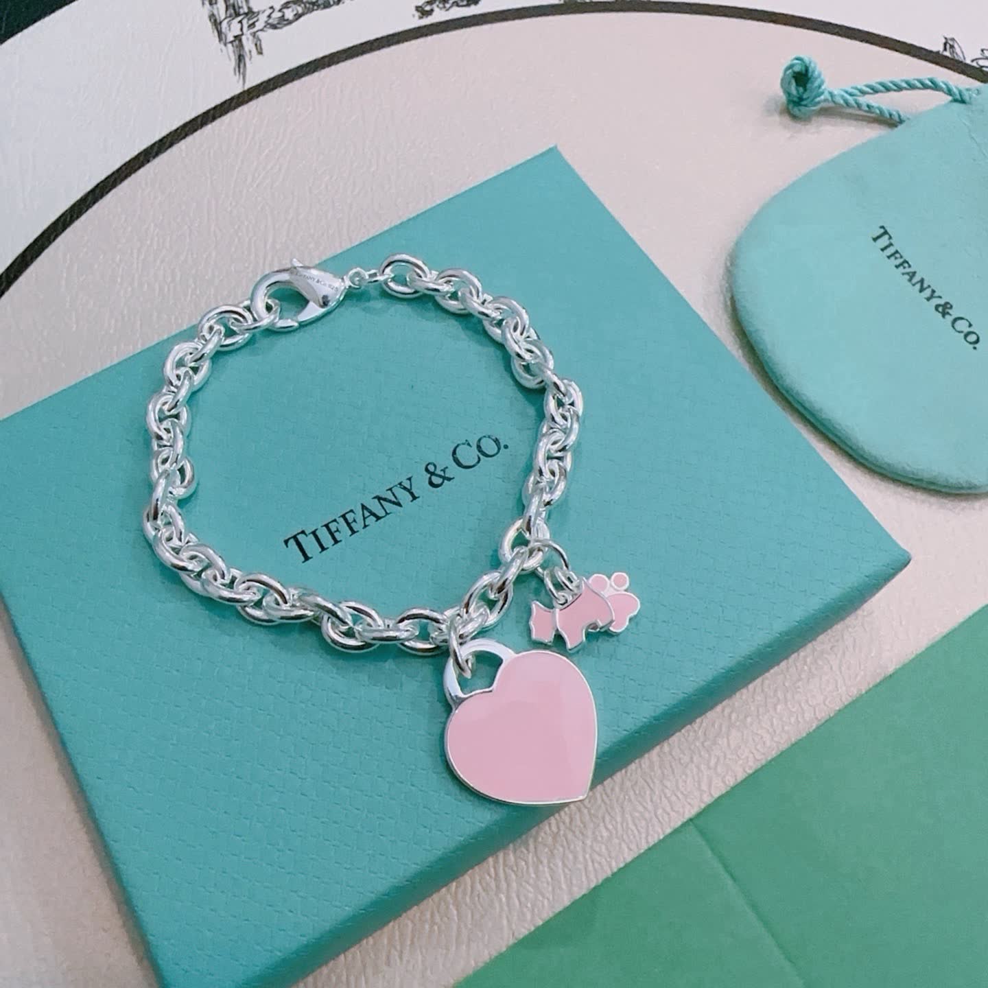 Tiffany & Co. Heart Charm Bracelet